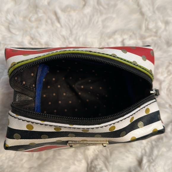 Stella & Dot Crazy Stripe Pouf Makeup Zipper Bag - Picture 10 of 10